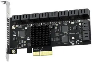 GLOTRENDS SA3220 20-Port PCIe X4 SATA Expansion Card, Compatible with Windows,Linux,Mac OS,NAS GLOTRENDS SA3220 20-Port PCIe X4 SATA Expansion Card, Compatible with Windows,Linux,Mac OS,NAS