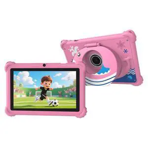 WUIUHOU Kids Tablet 7 inch Android Toddler Edition, IPS Screen, 4GB RAM 32GB ROM, Bluetooth, Parental Controls, Dual Camera, Fine Case for Educational Gaming.