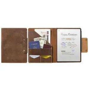 CoBak Premium Genuine Cowhide Leather Case for Remarkable Paper Pro 11.8" (2024)  Slim Magnetic Back Cover with Auto Sleep/Wake, Folder Design, Corner Protection, and Safety Buckle. Genuine Leather