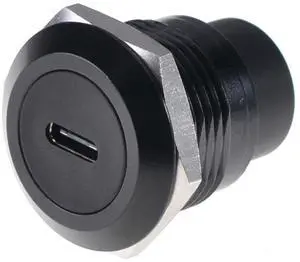 HangTon 5pack USB C Type-C Coupler Panel Socket Waterproof Connector Bulkhead Feed Through, Circular Inline Cable Female to Female Extension