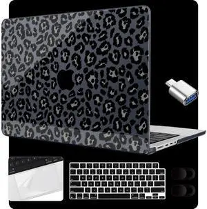 MEEgoodo Case for M4 MacBook Pro 16 inch Case 2024 2023 2021 (A3403/A3186/A2991/A2780/A2485) M3 M2 M1 Pro/Max Chip, Laptop Hard Shell Cases with Keyboard Cover & Trackpad Film, Snow Leopard Texture