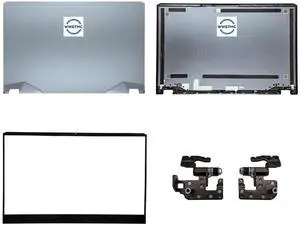 WWGTMC Replacement LCD Back Cover Rear Case Top Lid Hinges with Front Bezel for MSI GE76 GP76 Raider 11UG 11UH 11UE 12UG 12UE 9S7-17K314 MS-17K3 Series Laptop 3077K1A412 3077K1A412Y