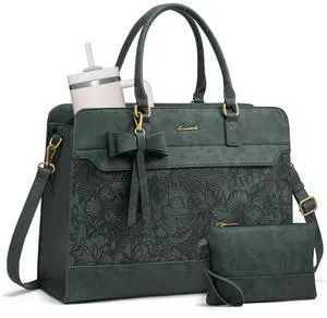 LOVEVOOK Laptop Tote Bag for Women,Leather Work Bag, Waterproof Business Teacher Bag,Large Computer Handbag Purse Briefcase,Office Gifts for Women