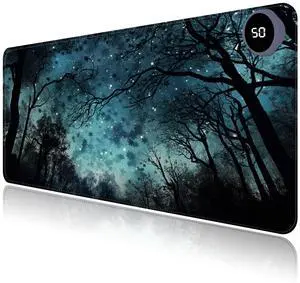 Heated Mouse Pad with 3 Levels Heated & 3 Hours Auto Shut-Off Mouse Pad for Warming Hands in Office Home, 31.5" x 13" Large Safe Desk Mat Hand WarmerSky