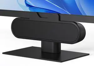 Inwa Computer Speakers for Desktop PC, USB Monitor Speaker Bar with Clip-On, Wired Desk Speakers with HD Stereo Loud Sound, Laptop Speaker Mini Sound Bar, Easily Clamps to Monitor