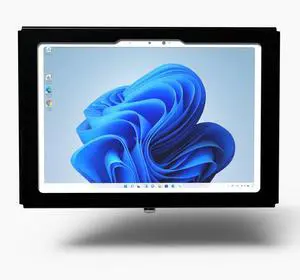 TABcare Locking Wall Mount Metal Enclosure for MS Surface Pro 3 4 5 6 7 - Kiosk, POS, Store, Show Display (Black)
