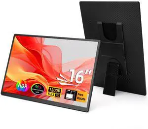 SIUT Portable Monitor for Laptops - 16 inch IPS FHD 1200P Laptop Screen Extender Dual Monitors for Laptops Compatible with Windows Mac Travel Work