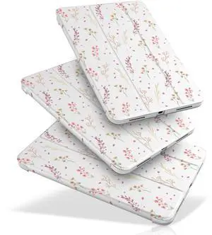 MecBevia Case for iPad (A16) 11th Generation 11 Inch (2025), iPad 10th Generation 10.9 Inch (2022), Hard PC Back Cover, Auto Wake/Sleep, Watercolor Flower