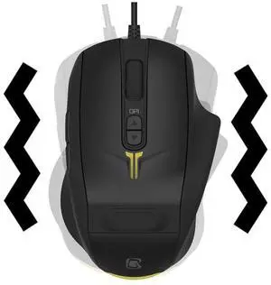 4D Vibration Gaming Mouse SH60P | Haptic Click Mode and Vibration Intensity Change Button | Macro Program | Unique FPS Gaming Experience on PC