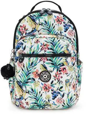 Kipling Women's Seoul Prt 15" Laptop Backpack, Durable, Roomy with Padded Shoulder Straps, Built-In Protective Sleeve