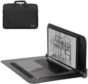 Fuceter 2 PCS Portable Magnetic Workstation with Laptop Bag, 3 Super Strong Magnets, Metal Magnetic Laptop Shelf for HVAC, Electronic Equipment Room, Trucks, Walls, Workshops Equipment Repairs