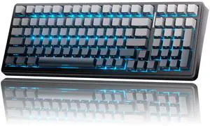 OIXOC x Aula F99 99% Mechanical Gaming Keyboard  Wireless Bluetooth, 2.4Ghz RF, USB-C Wired Keyboard with RGB Backlit, Hot-Swappable Pre-lubed Linear Switches, PBT Keycaps, Numpad, Volume Knob