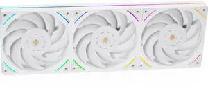 TL-UB36W 360mm Single-Frame PC Cooling Case Fans - PWM 2150 RPM Speed | ARGB Lighting | High Airflow | Single Modular Cable Fans,for Chassis  Liquid Cooler (White) V