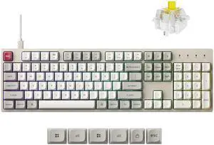 Keychron C2 Pro Wired Mechanical Keyboard with 8K Hz Polling Rate, Full Size Custom RGB Backlit Hot-Swappable, Non-Shine Through PBT Keycaps Compatible with Mac Windows Linux