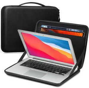 FINPAC Hard Laptop and Tablet Sleeve Case for 13.6-inch MacBook Air M4 A3241 2025 M3 A3113 2024, 14-inch MacBook Pro M5/M4/M3 2025-2021, Laptop 13", Surface Pro 12", iPad, Shockproof Briefcase, Black