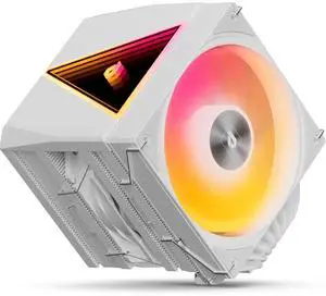 upHere CPU Cooler Air,Dual Tower Cooler with 120mm ARGB PWM Fan,8 Heat Pipes for Intel LGA 1851/1700/2011/2066/115X,AM5/AM4/AM3,White,UE2 Elite TC8C