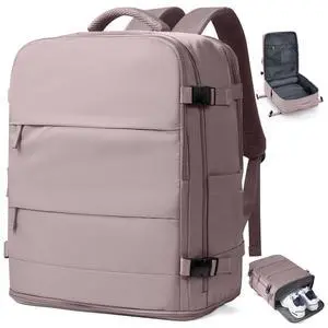 coowoz Large Travel Backpack Carry On for Women Man Waterproof Gym Backpacks with Laptop Compartment Mochila de Viaje Teacher Personal Item Backpack Rucksack Airplane Accessories Must Haves Lotus Pink