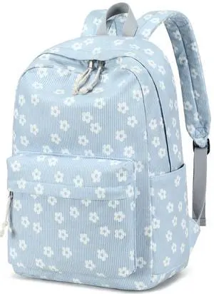 BTOOP School Backpack for Teens Large Corduroy Bookbag Lightweight 15.6 inch Laptop Bag for Girls Women Casual High School College