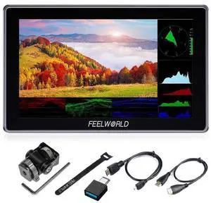 FEELWORLD H5 5.5-inch 12G SDI HDMI 2.0 Camera Field Monitor High Brightness 1200nit Touchscreen