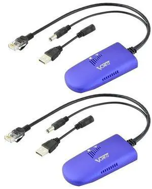 VONETS Industrial Mini 2.4GHz WiFi Bridge/Repeater/Hotspot Extender/WiFi to Wired/AP Signal Booster with 1 RJ45 Male (10/100Mbps) DC/USB Powered for DVR PLC Network Printer VAP11G-300(Two Units)