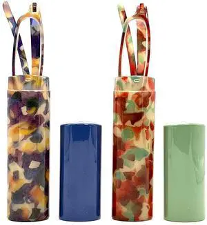 MIYUI JAPAN 2 Pack Blue Light Blocking Slim Reading Glasses Small Tube Readers Lightweight Portable Reading Glasses Men Women 3.0