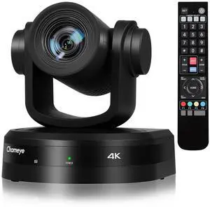 Chameye PTZ Camera 4K HDMI with AI-Auto Tracking, USB3.0/LAN, 20X Zoom 4K PTZ Camera for Church Worship, Video Conferences, Livestream, CH420 Black