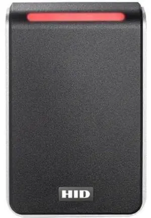 HID 40NKS-02-0002BL Signo 40 Pigtail Smartcard Reader with Smart Profile, Wiegand, Red LED, Flashing Green and Buzzer, Black with Silver Trim HID 40NKS-02-0002BL Signo 40 Pigtail Smartcard Reader with Smart Profile, Wiegand, Red LED, Flashing Green and Buzzer, Black with Silver Trim