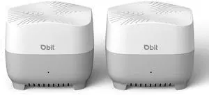 DBIT AX1500 WiFi 6 Mesh Wi-Fi System | 3,900 Sq Ft Coverage & 120 Devices | Dual-Band, Seamless Roaming, Parental Controls | Replaces Wireless Router and Extender | 4 Gigabit Ports Per Unit (2-Pack)