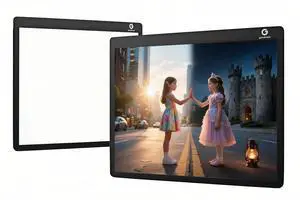 goodmore Glass Gaming Mouse pad,LED Illuminated Hard Mousepad for Gaming,Large Mouse pad 400mm * 300mm, Special Glass Surface to Improve Accuracy and Speed, Silicone Anti Slip(Legacy of The Veil)