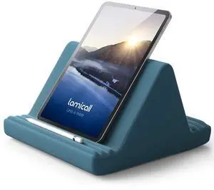 Lamicall Tablet Pillow Stand, Pillow Soft Pad for Lap - Tablet Holder Dock for Bed with 6 Viewing Angles, for iPad Pro 9.7, 10.5, 11, 12.9 Air Mini 4 3, Kindle, Galaxy Tab, E-Reader, Blackish Green
