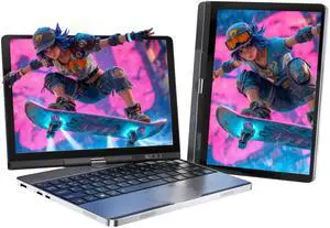 ZWYING 10.5" Mini Laptop Touchscreen 2-in-1 Convertible Computer, Win 11 Pro Tablet PC, N150 CPU 16GB DDR4 512GB NVMe SSD,FHD 1920 * 1280 IPS,Face Unlock,Backlit KB,BT4.2,Type-C,Mini HDMI