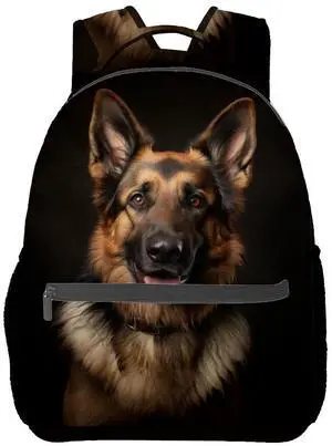 VANZEV German Shepherd Backpack Travel Backpacks Laptop Rucksack,School Bookbag for Women Kids Boys Girls,Animal Dog Back Pack Accessories Bags,Ideal Gifts for Work, Outdoor Adventures