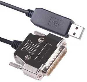 Mendouconert USB to DB25 Male Printer RS232 Serial Cable for Epson Printer TM-T88VI TM-T88VRS232 Serial Adapter (16ft)