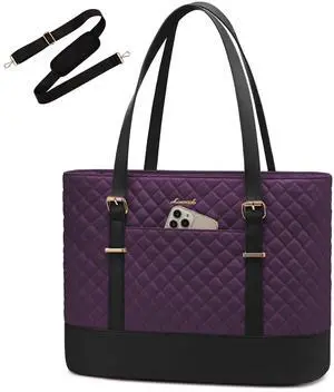 LOVEVOOK Laptop Bag for Women, 15.6 Inch Work Tote Computer Bag With Large Cup Holder, Lightweight Large Laptop Briefcase for Travel, Bussiness, Teacher