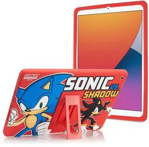 Sonic Kids Case for iPad - 9th Generation iPad, iPad 8th Generation, iPad 7th Generation Case - 10.2 Case 2019/2020/2021 - Tablet Cover with Stand, Shockproof Silicone Protector