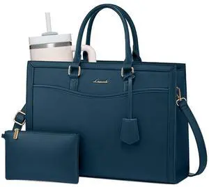 LOVEVOOK Laptop Tote Bag for Women, Office Work Bag Briefcase fit for 15.6 inch Laptop, Large Capacity Teacher Computer Bag Handbag Green,2pcs Set