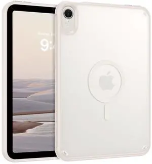 Telaso for iPad mini 7 A17 Pro 2024/iPad Mini 6 2021 8.3 Inch iPad mini 7th/6th Gen Magnetic Case, Translucent Matte Back Soft TPU Bumper Protective Case for iPad mini 7/Mini 6, Stone (Starlight)