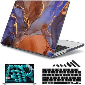 May Chen Case for MacBook Pro 16 inch M4 Pro A3403, M4 Max A3186, M3 A2991 M2 A2780 M1 A2485 Pro Max 2024-2021 Release, Plastic Hard Shell Case with Keyboard Cover, Fluid Art Painting