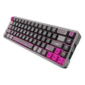 ROYALAXE 68% Wired RGB Hall Effect Keyboard, Pink Magnetic Switch Gaming Keyboards, Mecha PBT Keycaps, E-Sports Tray-Mounted Structure, RGB Backlit, Compact Aluminum Mechanical Keyboard for Win/Mac