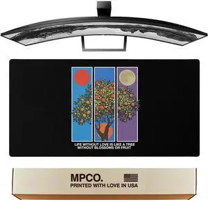 MPCO. OZGMX Large Gaming Desk Pad - 36" x 17" Aeroglyde Fabric Original Desk Mats - Smooth Surface, Smooth Glide for Precision Gaming & Work