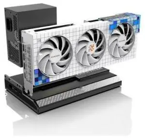 eGPU Enclosure for Thunderbolt 3,USB4.0 40Gbps External GPU Dock Station with TB RJ45 M.2 NVMe Interface, RJ45, ATX / SFX Support, Compatible with / PCIe4.0 x4,Daisy Chain