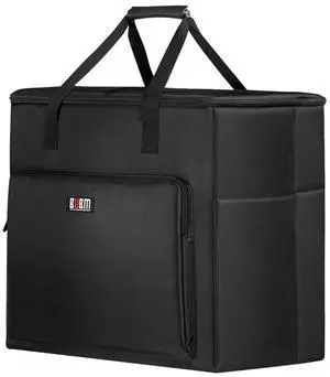 BUBM Desktop Computer Carrying Case, Padded Nylon Carry Tote Bag for Transporting Computer Tower PC Chassis,Monitor(Up to 27 inch),Keyboard,Cable and Mouse