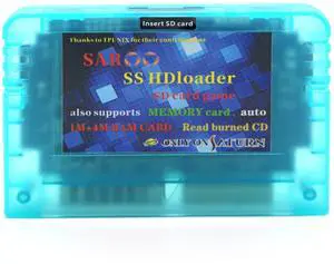 SAROO SS HDloader Game Reader Cartridge Fast Reading Card Support SD TF Menory Cards Play Games Without CD for Saturn Classic Retro Arcade Video Game (64G Elite Version)