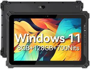 iEdge T10W 10.1 inch Rugged Tablet, Windows 11,700 Nit Sunlight Readable, 4G LTE GPS, 8GB+128GB,Heavy Duty Industrial Outdoor Work Tablet