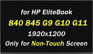 Replacement for HP Elitebook 840 G9 G10 G11 for Elitebook 845 G9 G10 G11 WUXGA 1920x1200 14.0" 60HZ 30 Pins LCD Non-Touch Screen Display Digitizer Panel (Only for Non-Touch Screen)