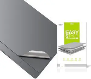 4 in 1 Ultra Thin 3M Vinyl Full Size Laptop Skin Cover Palm Rest Sticker for 2018 2019+ MacBook Air 13 Inch (Model: A1932/A2179/A2337)-Gray
