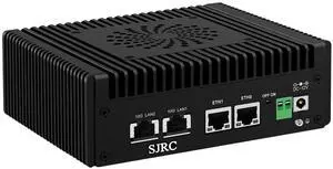 SJRC Mini PC 2x10 GbE RJ45, Firewall Appliance N150 (Upgraded N100) 8G DDR5 RAM 128G SSD, Dual i226V 2.5 Gbit LAN, S7 Pro OPNsense Micro Computer, 2xNVMe, 2xHD, Type-C, TF