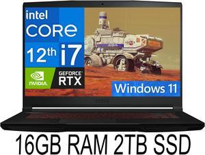 MSI GF63 Thin Gaming Laptop 156 FHDIPS 144Hz12th Gen Intel 10core i712650H GeForceRTX 4C50 16GB DDR4 2TB PCIe SSD Typec cooler Boost5 Windows 11