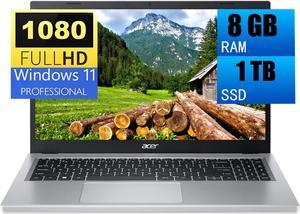 Acer Aspire 3 15 Slim Laptop, 15.6" Full HD (1920 x 1080) Display, AMD Ryzen 3 7320U Quad-Core Processor, AMD Radeon Graphics, 8GB DDR4  1TB PCIe SSD, Wi-Fi 6, Windows 11 Pro