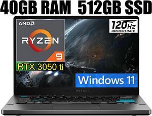 ASUS ROG Zephyrus G14 Alan Walker Special Edition Gaming Laptop 140 120Hz 2K QHD Display AMD Ryzen 9 5900HS 8Cores GeForce RTX 3050 Ti 4GB 40GB DDR4 512GB PCIe SSD WiFi 6 Windows 11 Home